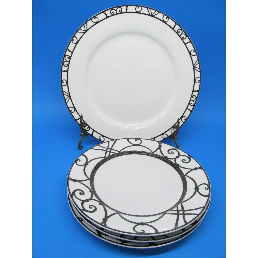 Emeril By Gorham Decatur Street White Dinner Plate 3 Salad Plates And 1 Bowl UC